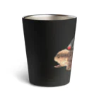 にゃん子のおうち猫🐈‍⬛♥️の黒猫ジジとオオサンショウウオ Thermo Tumbler