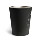 Neko-Shika-Katanのウィトルウィウス的にゃん体図（白） Thermo Tumbler