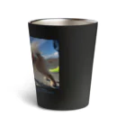 元気すぎるポメラニアンチップのA man who looks good in the sea Chip Thermo Tumbler