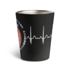 雁花工房（寄付アイテム販売中です）の心電図（正常）白 Thermo Tumbler