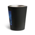 Super_Bluemoonの不思議な世界のゴリラと黒猫の友情🎵 Thermo Tumbler