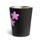 KOKI MIOTOMEの星桜紋（流れ星ピンク）　Star cherry blossom Crest (Shooting star pink）) Thermo Tumbler