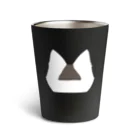 NEKOKAN-YA SUZURI支店の白ぶち猫タンブラー Thermo Tumbler