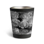 保護猫支援ショップ・パール女将のお宿の薔薇　モノトーン Thermo Tumbler