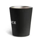 FUNNY JOKESのBINANCE-バイナンス-白ロゴ バックプリントデザイン（背面プリント） Thermo Tumbler