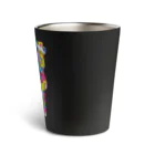 ポップなホラーが好きな人のショップのいろんなおばけたち（サイケデリックver） Thermo Tumbler