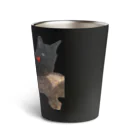 にゃん子のおうち猫🐈‍⬛♥️の黒猫ジジとオオサンショウウオ Thermo Tumbler