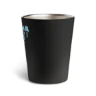 LalaHangeulの風に吹かれるイワトビペンギンさん(文字ありバージョン Thermo Tumbler