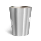 - nanacorium -のクールなMr.moon 白色ロゴ Thermo Tumbler