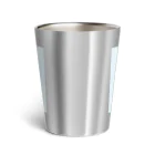 うえたに夫婦のビーカーくんロゴ水色背景 Thermo Tumbler