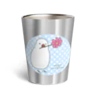 Cocotte Mottoのコスモスと文鳥 Thermo Tumbler