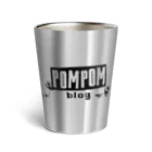 mf@PomPomBlogのPom Pom Tanuki（black） Thermo Tumbler