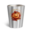 Yaya-rrのハロウィンのかぼちゃ「ジャック・オー・ランタン」 Thermo Tumbler