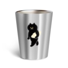 SUIMINグッズのお店の餃子をMacBookのように運ぶねこ Thermo Tumbler