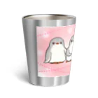 ヤママユ(ヤママユ・ペンギイナ)のふたごのジェンツーペンギン(キラキラロゴつき) Thermo Tumbler