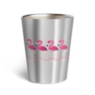 イラスト MONYAAT のCT102 フラミンゴのメッセージB Thermo Tumbler