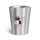 ヤママユ(ヤママユ・ペンギイナ)の伊達なマカロニペンギン(図鑑コラージュ) Thermo Tumbler