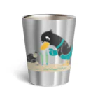 イラスト MONYAAT のネギを値切っている鴨カモかもB L Thermo Tumbler