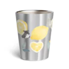 チンチラ雑貨MarkCrownのチンチラ Lemon Thermo Tumbler