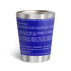 Ａ’ｚｗｏｒｋＳの一番コワいヤツ　ブルースクリーン Thermo Tumbler