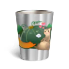 puniGAMES公式ショップの【公式】大好きなかぼちゃをお腹いっぱいのあんまん Thermo Tumbler