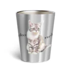 Ａｔｅｌｉｅｒ　Ｈｅｕｒｅｕｘのパステル💗ねこねこ　マーブルちゃん Thermo Tumbler