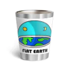 AVANT-GARDE　RESEARCH　REPORT　-アヴァンギャルド・リサーチ・リポート-のフラットアース　（FLAT　EARTH）白色背景 Thermo Tumbler