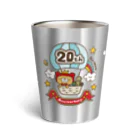 くーまんのお店でふのくーまん サーモタンブラー20th（カラー） シルバー＆白 Thermo Tumbler