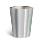 ぽつねん。のぽつねんの線（緑） Thermo Tumbler