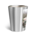 どん米&Miranda  フレンチブルドッグのどんミラですの春を見つけたよ　　〜桜〜　フレンチブルドッグ Thermo Tumbler