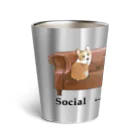 犬グッズの店しえるぶるーのソーシャルディスタンス　コーギー Thermo Tumbler