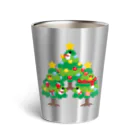 イラスト MONYAAT の森さんと林さんのクリスマス Thermo Tumbler