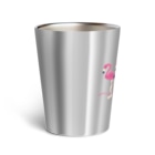 イラスト MONYAAT のCT102 フラミンゴのメッセージB Thermo Tumbler