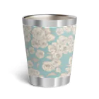 Rim worksのサーモタンブラー001（白薔薇） Thermo Tumbler