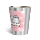 ヤママユ(ヤママユ・ペンギイナ)のふたごのジェンツーペンギン(キラキラロゴつき) Thermo Tumbler