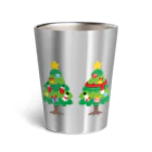 イラスト MONYAAT の森さんと林さんのクリスマス Thermo Tumbler