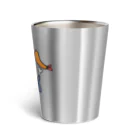 サメ わりとおもいのビールとエビフライとサメ　色付き文字無しVer. Thermo Tumbler