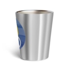 雑貨屋きゅう＠suzuri支店の月夜の白ネコ Thermo Tumbler