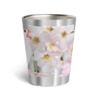 KINAKOLab@SUZURIの文鳥と桜 Thermo Tumbler