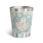 Rim worksのサーモタンブラー001（白薔薇） Thermo Tumbler