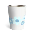 kazeou（風王）のレトロ風花(ドット)B透過 Thermo Tumbler