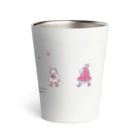 illustration akko shopのお散歩ずきんPink Thermo Tumbler