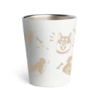 Module SUZURI店のイヌちゃんサーモタンブラー brown on white Thermo Tumbler