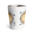 Prism coffee beanの【Lady's sweet coffee】ラテアート エレガンスリーフ  / With accessories ～2杯目～ Thermo Tumbler