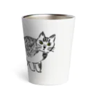 母アパレルの猫好きの人のためのグラス Thermo Tumbler