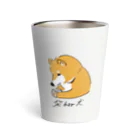 しみったれたアラサーの酒飲み茶柴犬 Thermo Tumbler