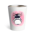 ヤママユ(ヤママユ・ペンギイナ)のおにケープちゃん(ピンクのまる) Thermo Tumbler