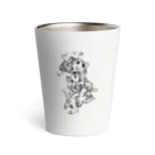 猫の浮世絵・草紙の楽しく踊る幇間猫 Thermo Tumbler