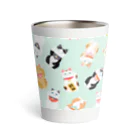 まねきねこSHOPの招き猫　緑 Thermo Tumbler