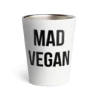 0.00%VEGAN SHOPのmad vegan（黒文字） Thermo Tumbler